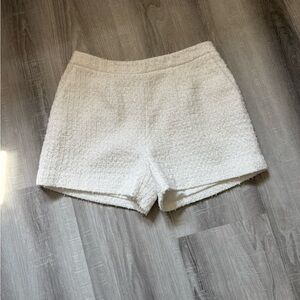 L'AGENCE Cream  High Waist Shorts